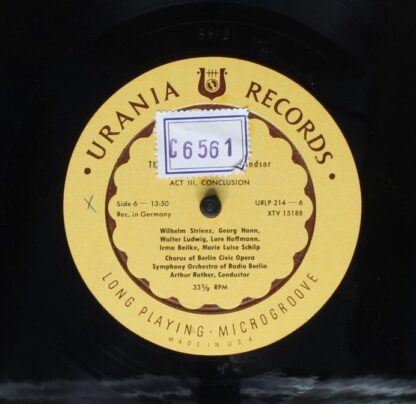 Urania Records (3) URLP 214 - Otto Nicolai, Wilhelm Strienz, Geo - Image 4