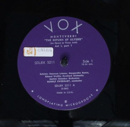 VOX (6) SDLBX 5211 - Claudio Monteverdi, Santini Chamber Orchest - Image 6