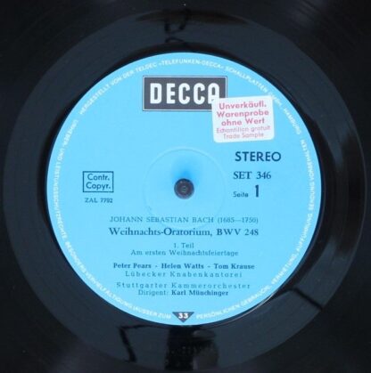 DECCA SET 346-48 - Johann Sebastian Bach, Elly Ameling, Helen Wa - Image 5