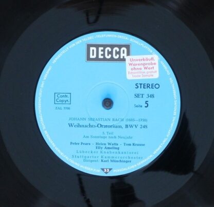 DECCA SET 346-48 - Johann Sebastian Bach, Elly Ameling, Helen Wa - Image 9