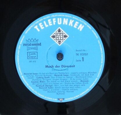 Telefunken TK 11515 - Capella Antiqua München, Studio Der Frühen - Image 5