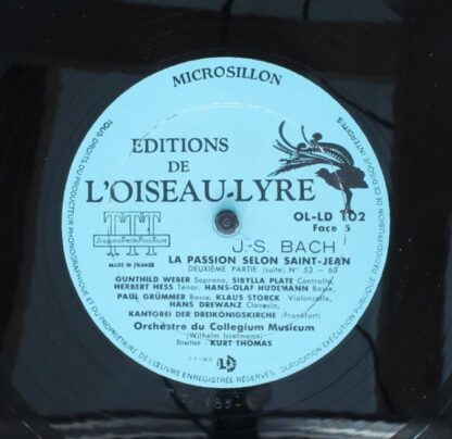L'Oiseau-Lyre OL-LD 101-103 - Johann Sebastian Bach, Kurt Thomas - Image 6