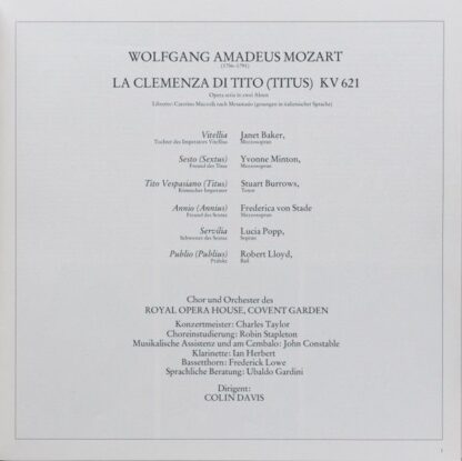 Philips 6703 079 - Wolfgang Amadeus Mozart, Sir Colin Davis, Jan - Image 3