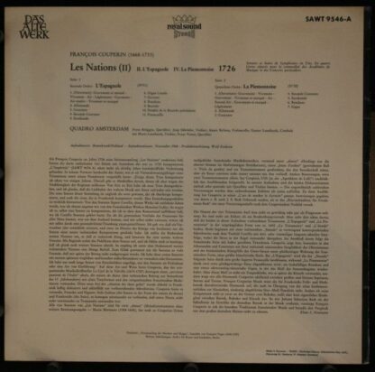 Telefunken SAWT 9546-A - François Couperin - Les Nations (II): - Image 2