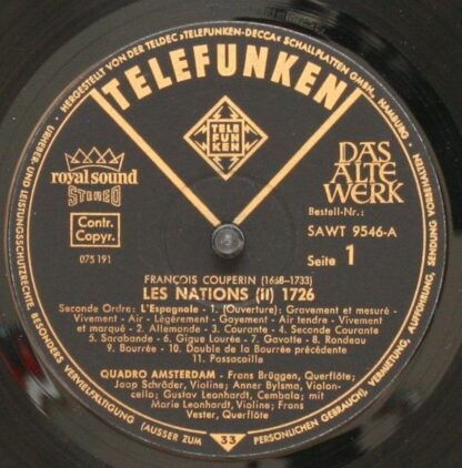 Telefunken SAWT 9546-A - François Couperin - Les Nations (II): - Image 3