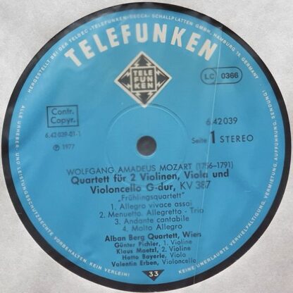 Telefunken 6.42039 AW - Wolfgang Amadeus Mozart, Alban Berg Quar - Image 3