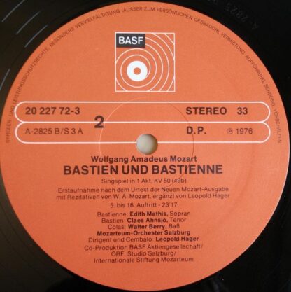 BASF 20 227 723 - Wolfgang Amadeus Mozart, Edith Mathis, Claes-H - Image 6