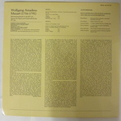 Harmonia Mundi DC 227 537 - Wolfgang Amadeus Mozart, Collegium A - Image 2