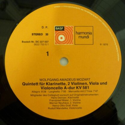 Harmonia Mundi DC 227 537 - Wolfgang Amadeus Mozart, Collegium A - Image 3