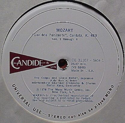Candide CE 31107 - Wolfgang Amadeus Mozart, Württembergischer Ka - Image 3