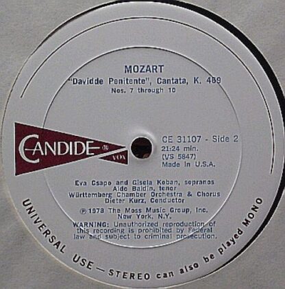 Candide CE 31107 - Wolfgang Amadeus Mozart, Württembergischer Ka - Image 4
