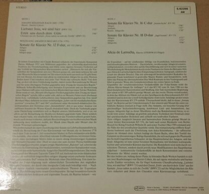 DECCA 6.42398 - Alicia De Larrocha, Wolfgang Amadeus Mozart, Joh - Image 2