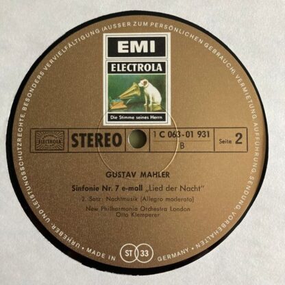 Electrola 979 006/7 - Gustav Mahler, Otto Klemperer, New Philhar - Image 7