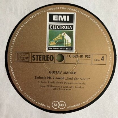 Electrola 979 006/7 - Gustav Mahler, Otto Klemperer, New Philhar - Image 9