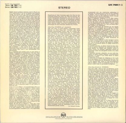 RCA Red Seal LSC 7031/1-2 - Gustav Mahler, Alban Berg, Erich Lei - Image 3