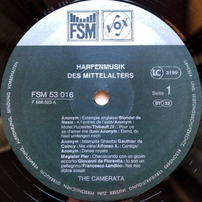 FSM Vox FSM 53 016 - Elena Polonska, La Camerata - Harfenmusik D - Image 3