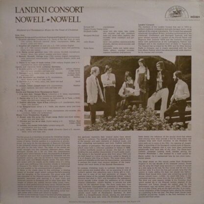 Hill & Dale HD 001 - The Landini Consort - Nowell, Nowell - Image 2