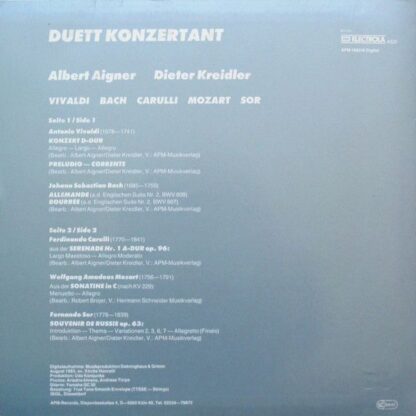 APM Records APM 4885/K - Duett Konzertant - Duett Konzertant - Image 2