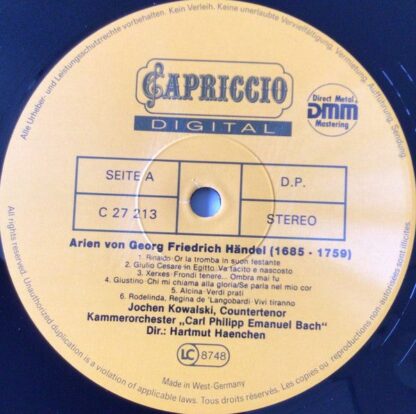 Capriccio C 27 213 - Jochen Kowalski, Kammerorchester Carl Phili - Image 3
