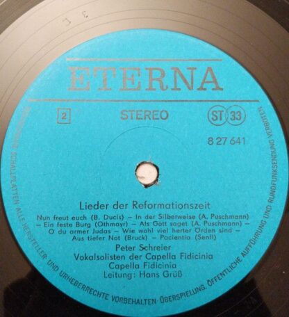 Eterna 8 27 641 - Peter Schreier, Capella Fidicinia, Hans Grüß - - Image 4