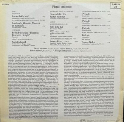 DECCA 6.42276 AW - David Munrow - Flauto Amoroso - Image 2