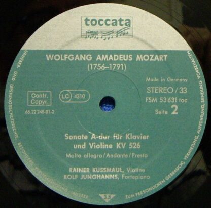 FSM FSM 53 631 toc - Wolfgang Amadeus Mozart, Rainer Kussmaul, R - Image 4