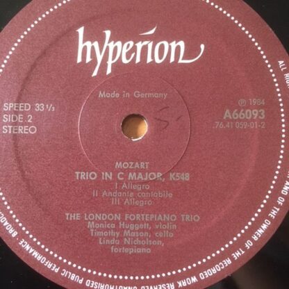 hyperion A66093 - Wolfgang Amadeus Mozart, The London Fortepiano - Image 3
