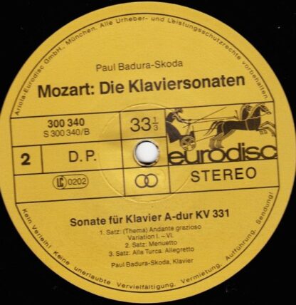 Eurodisc 300 342-420 - Wolfgang Amadeus Mozart, Paul Badura-Skod - Image 6