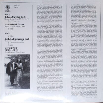 Cavalli Records CLP 204 - Münchener Cembaloduo, Beata Seemann, E - Image 2