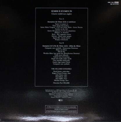 harmonia mundi France HMC 1154 - The Hilliard Ensemble - Sumer I - Image 2