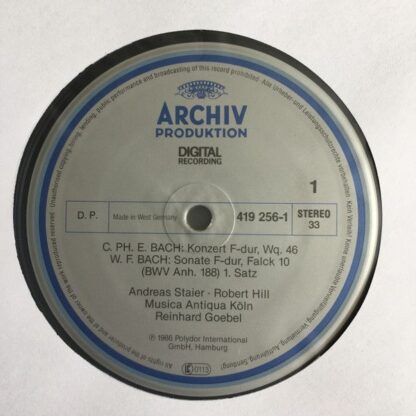Archiv Produktion 419 256-1 - Carl Philipp Emanuel Bach, Wilhelm - Image 5