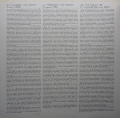 Deutsche Harmonia Mundi 1C 065 16 9524 1 - Girolamo Frescobaldi, - Image 2