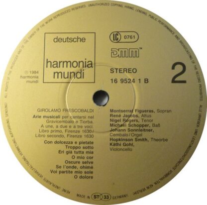 Deutsche Harmonia Mundi 1C 065 16 9524 1 - Girolamo Frescobaldi, - Image 6