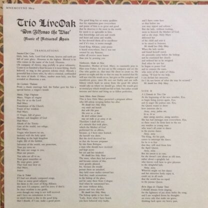 Mnemosyne Records Mn-4 - Trio LiveOak - "Don Alfonso The Wise" ( - Image 3