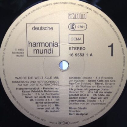 Deutsche Harmonia Mundi 16 9553 1 - Bären Gässlin, Gert Westphal - Image 3