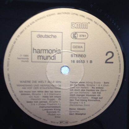 Deutsche Harmonia Mundi 16 9553 1 - Bären Gässlin, Gert Westphal - Image 4