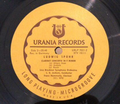 Urania Records (3) URLP 7021 - Louis Spohr, Bruckner Orchestra L - Image 3