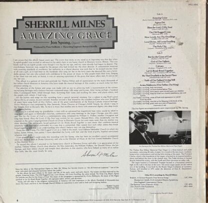 RCA Red Seal ARL1-0561 - Sherrill Milnes - Amazing Grace - Image 2