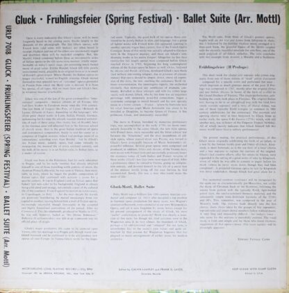 Urania Records (3) URLP 7018 - Christoph Willibald Gluck - Frühl - Image 2