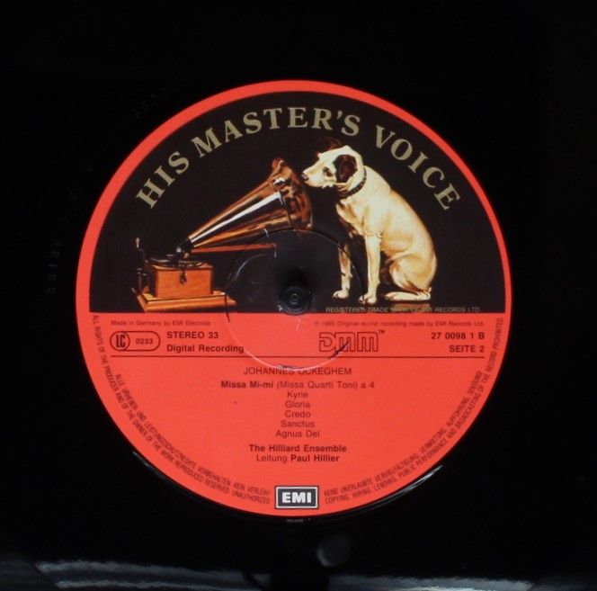 His Master's Voice 27 0098 1 - Johannes Ockeghem, The Hilliard E - Image 6