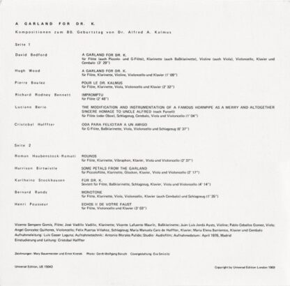 Universal Edition UE 15043 - Various - A Garland For Dr. K. - Image 2