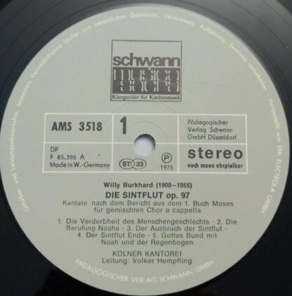 Schwann Musica Sacra AMS 3518 - Willy Burkhard - Die Sintflut / - Image 3