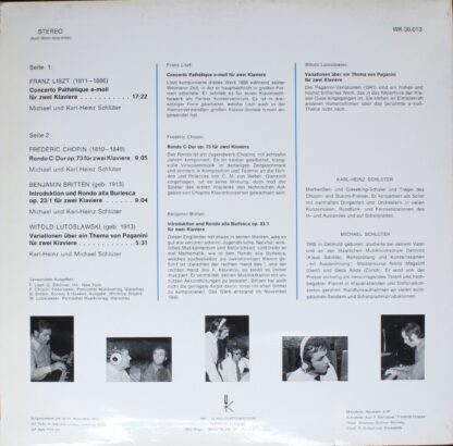 WK-Schallplatten WK 30.013 - Karl-Heinz Schlüter, Michael Schlüt - Image 2
