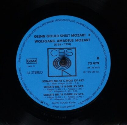CBS 73 479 - Glenn Gould - Glenn Gould spielt Mozart 3 - Image 4