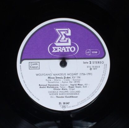 Erato ZL 30547 - Wolfgang Amadeus Mozart, Theodor Guschlbauer, W - Image 4