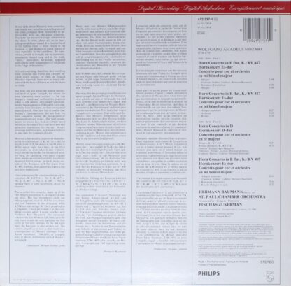 Philips 412 737-1 - Wolfgang Amadeus Mozart, Hermann Baumann, Th - Image 2