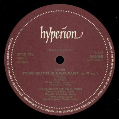 hyperion A66065 - Joseph Haydn, The Salomon Quartet - String Qua - Image 3