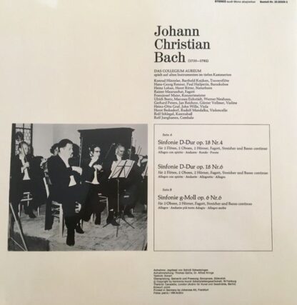 BASF 20 20309-3 - Johann Christian Bach, Collegium Aureum - Drei - Image 4