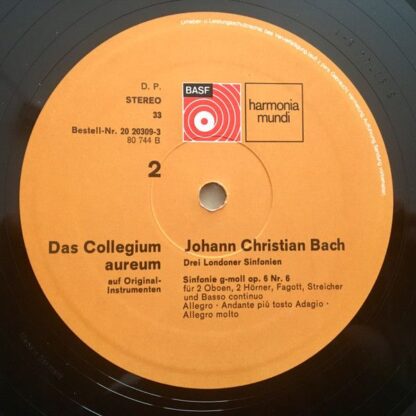 BASF 20 20309-3 - Johann Christian Bach, Collegium Aureum - Drei - Image 6