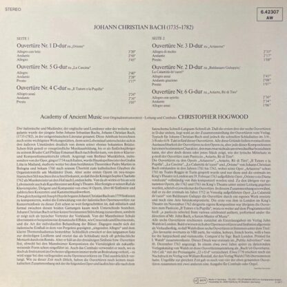 TELDEC »Telefunken-Decca« Schallplatten GmbH 6.42307 - Johann Ch - Image 2